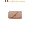 Petit porte-monnaie en cuir de vachette fabriqué en Italie BEIGE