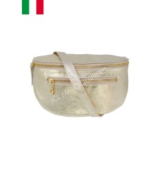 Sac banane cuir irisé avec fermeture métallique Taille M