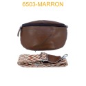 Sac banane en cuir avec bandoulière motif