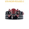 Ceinture strass boucle tête de mort 35 mm