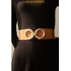 Ceinture femme élastique avec boucle dorée