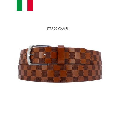 Ceinture en cuir de vachette pour homme Fabriqué en Italie