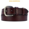 Ceinture cuir pour jeans 4cm large boucle couleur laiton