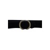 Ceinture femme en cuir de daim avec boucle style vintage