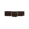 Ceinture femme en cuir de daim avec boucle style vintage