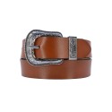 Ceinture femme en cuir large avec boucle style western