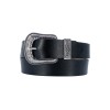 Ceinture femme en cuir large avec boucle style western