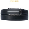 Ceinture automatique boucle crémaillère sans trous en croute de cuir de vachette 3.5 cm - 4