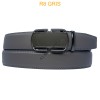 Ceinture automatique boucle crémaillère sans trous en croute de cuir de vachette 3,5 cm - 7