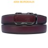 Ceinture automatique boucle crémaillère sans trous en croute de cuir de vachette 3,5 cm - 9