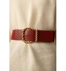 Ceinture large élastique boucle dorée - 3