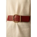 Ceinture large élastique boucle dorée