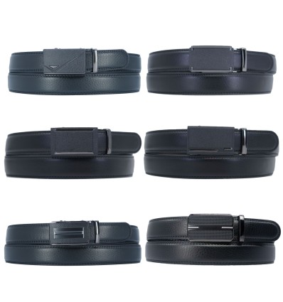 Ceinture automatique sans trous croute de cuir de vachette ajustable 30mm (Dupliqué) - 4