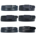 Ceinture automatique sans trous croute de cuir de vachette ajustable 30mm