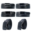 Ceinture automatique sans trous croute de cuir de vachette ajustable 35mm