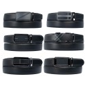 Ceinture automatique sans trous croute de cuir de vachette ajustable 35mm