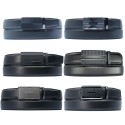 Ceinture automatique sans trous croute de cuir de vachette ajustable 35mm