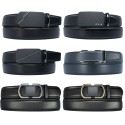 Ceinture automatique sans trous croute de cuir de vachette ajustable 35mm