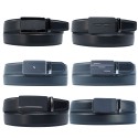 Ceinture automatique sans trous croute de cuir de vachette ajustable 35mm