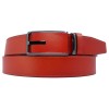 Ceinture automatique boucle crémaillère sans trous en croute de cuir de vachette 3.5 cm - 4