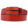 Ceinture automatique boucle crémaillère sans trous en croute de cuir de vachette 3.5 cm - 4