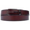 Ceinture automatique boucle crémaillère sans trous en croute de cuir de vachette 3.5 cm - 6