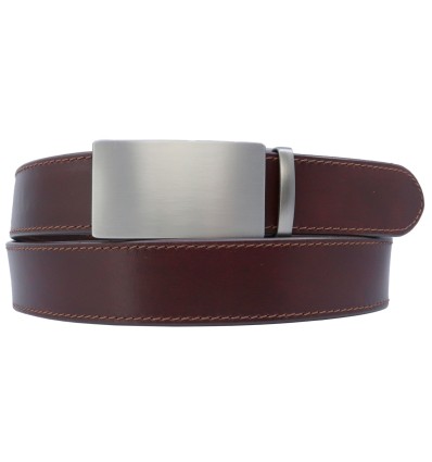 Ceinture automatique boucle crémaillère sans trous en cuir de buffle 3.5 cm - 5