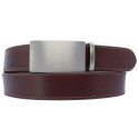 Ceinture automatique boucle crémaillère sans trous en cuir de buffle 3.5 cm