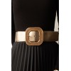 Ceinture femme élastique avec boucle métal - 25