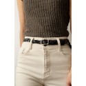 Ceinture femme tressé en cuir de buffle 20mm