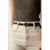 Ceinture femme tressé en cuir de buffle 20mm - 1