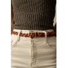 Ceinture femme tressé en cuir de buffle 20mm - 2