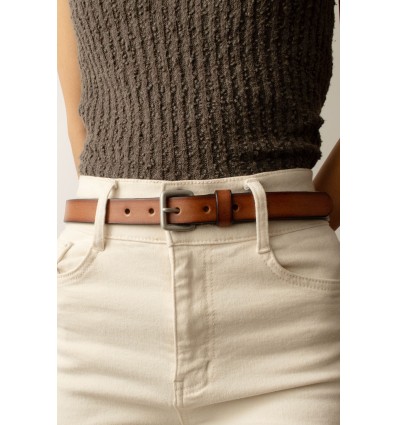 Ceinture femme en cuir de buffle 25mm - 1