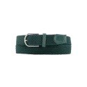 Ceinture élastique tressée large Vert Foncé