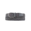Ceinture élastique tressée large bicolor gris foncé / gris - 1