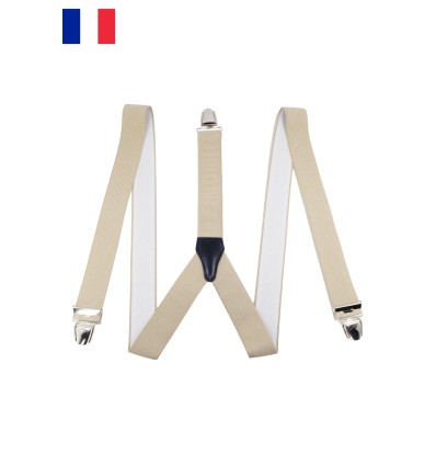 Bretelles élastiques 3 pinces Fabriqué en France - 1