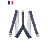 Bretelles élastiques 3 pinces Fabriqué en France - 4