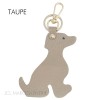 Porte clé forme chien en cuir de vachette Fabrication Italienne - 3