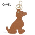 Porte clé forme chien en cuir de vachette Fabrication Italienne