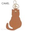 Porte clé forme chat en cuir de vachette Fabrication Italienne - 6
