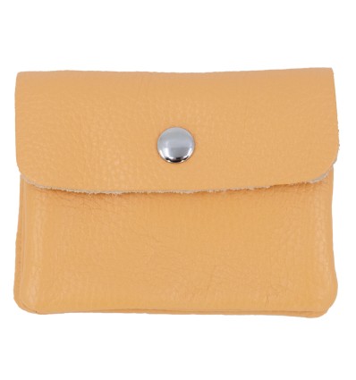 Petit porte monnaie en cuir de vachette grainé Fabriqué en Italie - 2