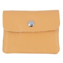 Petit porte monnaie en cuir de vachette grainé Fabriqué en Italie