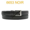 Ceinture en cuir de vachette fabrication francaise 6653 noir