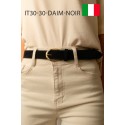 Ceinture femme en cuir daim avec boucle dorée Fabriqué en Italie