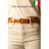 Ceinture femme en cuir daim avec boucle dorée Fabriqué en Italie - 1