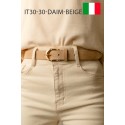 Ceinture femme en cuir daim avec boucle dorée Fabriqué en Italie