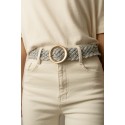 Ceinture tressé avec boucle dorée 3,8 cm de large