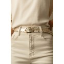 Ceinture tressé avec boucle dorée 2 cm de large
