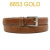 Ceinture en cuir de vachette fabrication francaise 6653 Camel