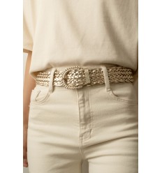 Ceinture femme tressé 3,8 cm de large - 1